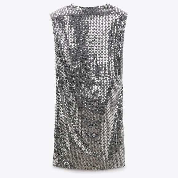 NWT Zara Sequin Dress - Picture 3 of 11